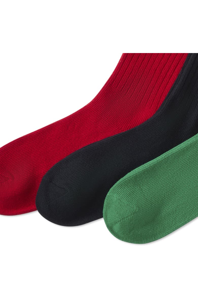 Assorted 3-Pack Embroidered Polo Bear Crew Socks