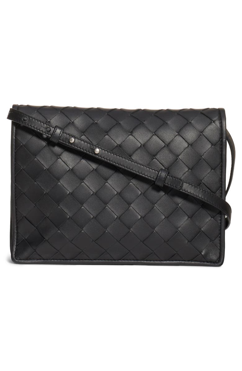 Bottega Veneta Intrecciato Leather Wallet on a Strap, Alternate, color, 
