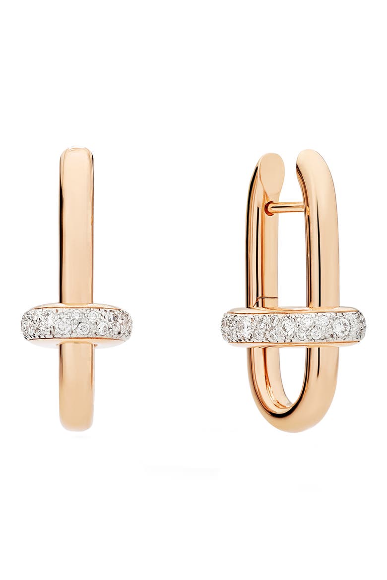 Iconica Hoop Earrings, Main, color, ROSE GOLD