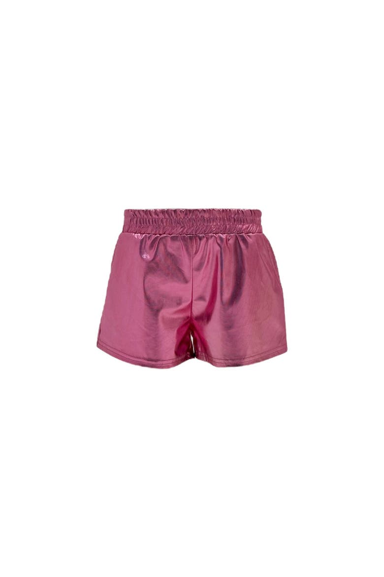 Metallic Track Shorts, Main, color, Pink