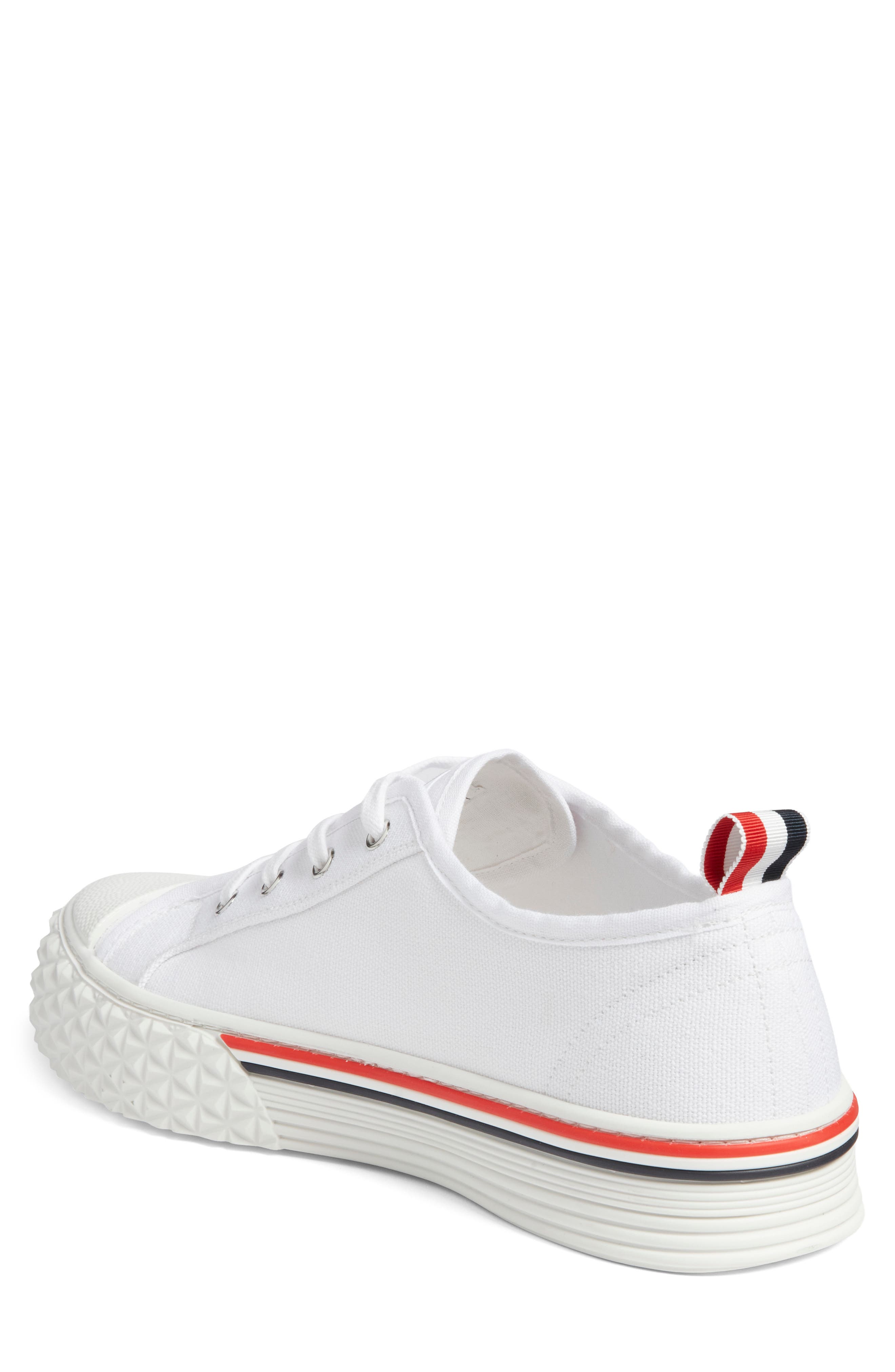 Thom Browne Collegiate Low Top Sneaker, Alternate, color, White