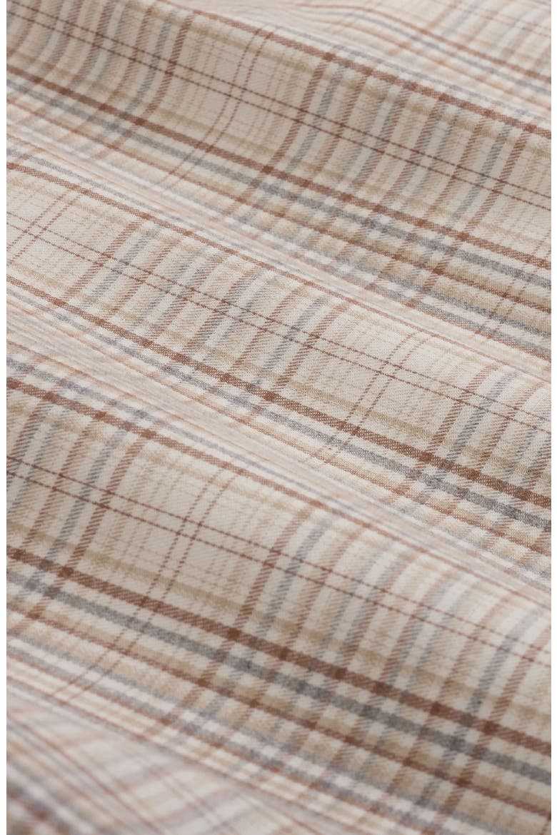 Karl Plaid Long Sleeve Cotton Shirt, Alternate, color, CAMEL