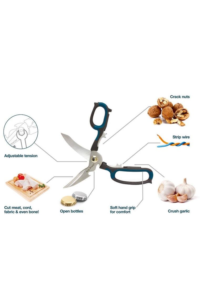 5 in 1 Multifunction Scissors, Alternate, color, Black/Blue