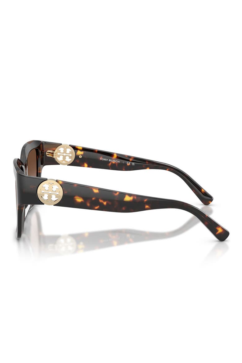 52mm Gradient Square Sunglasses, Alternate, color, BROWN TORTOISE / BROWN