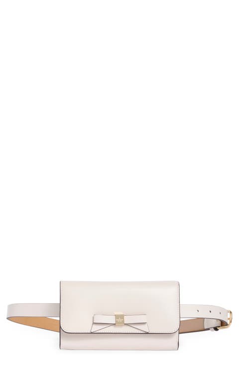 bow leather belt bag