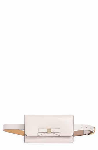 bow leather belt bag