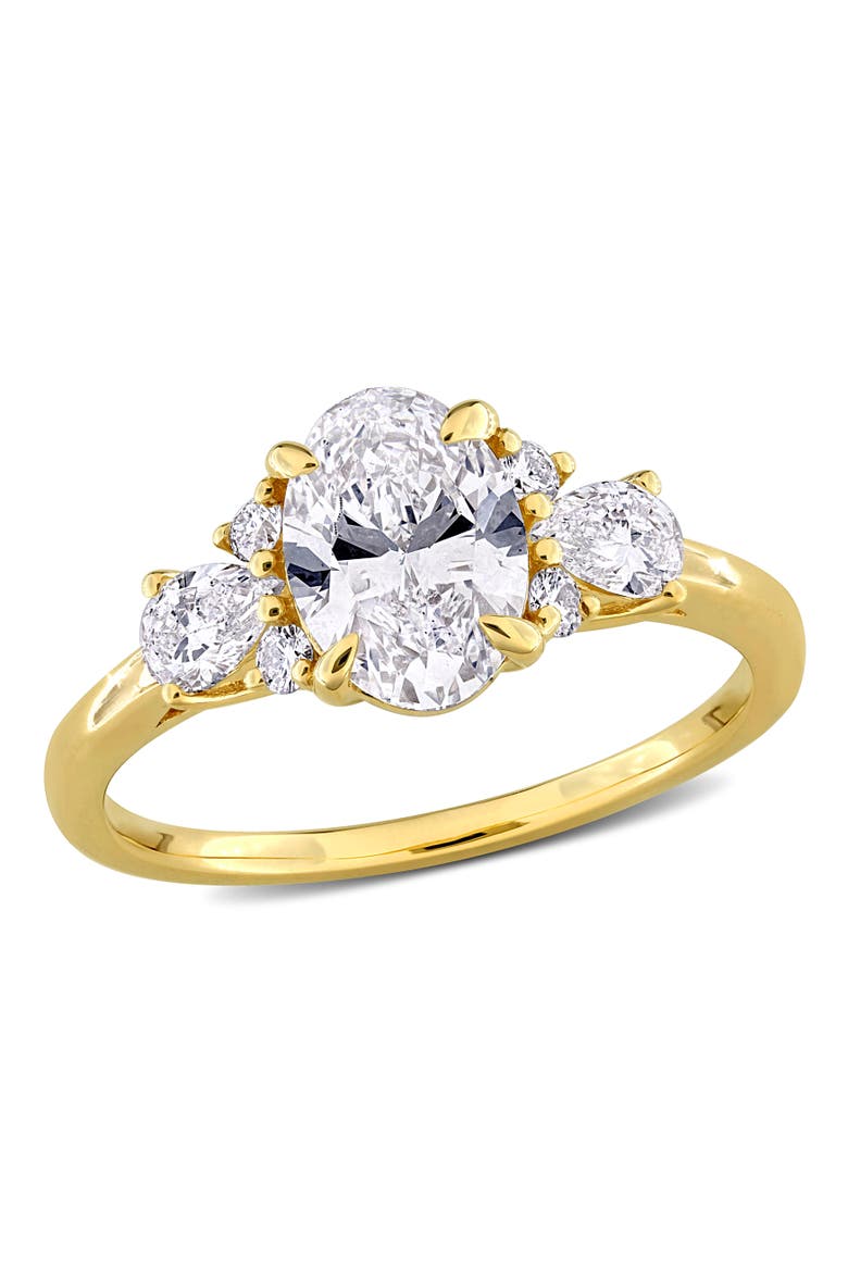1-3/4 CTW Lab-Grown Diamond Cluster Ring 14k, Main, color, Yellow Gold