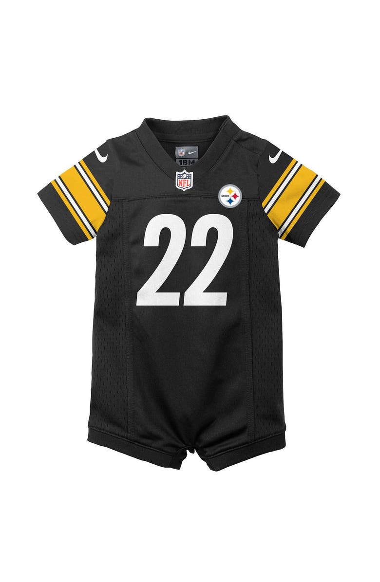 Nike Newborn & Infant Nike Najee Harris Black Pittsburgh Steelers Game Romper Jersey, Alternate, color, Black