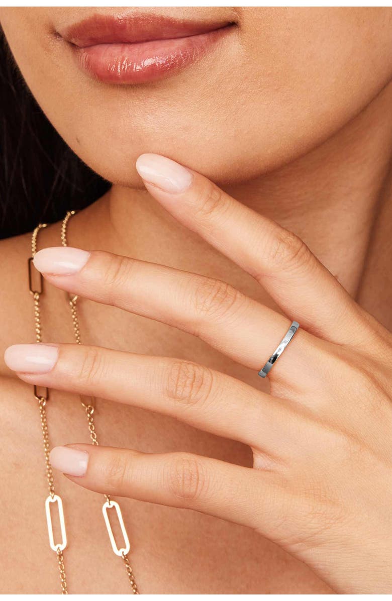 Oradina 14K Gold Forever Band Stack Ring, Alternate, color, White Gold