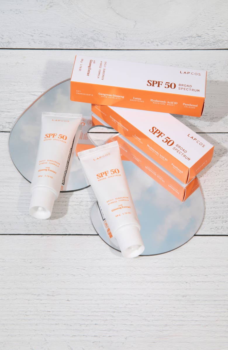 LAPCOS Daily Sunscreen SPF 50 Hybrid Formula, Alternate, color, White