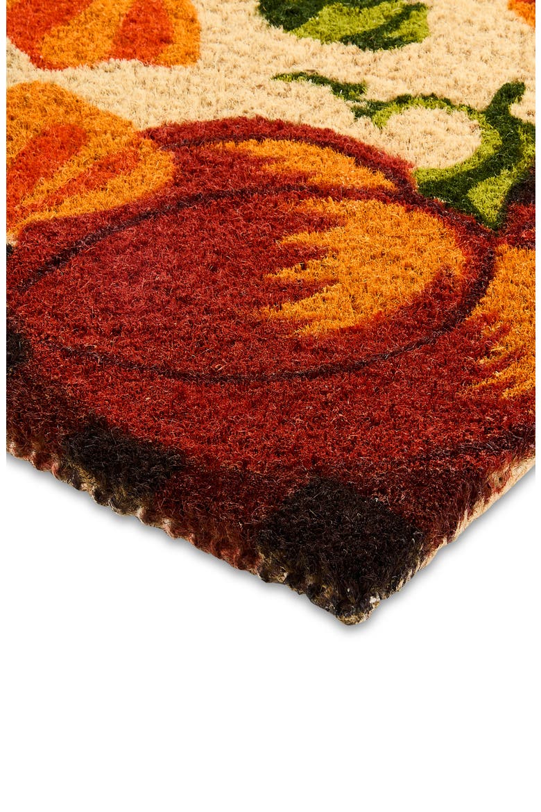Checked Pumpkin Harvest Doormat, Alternate, color, MULTI