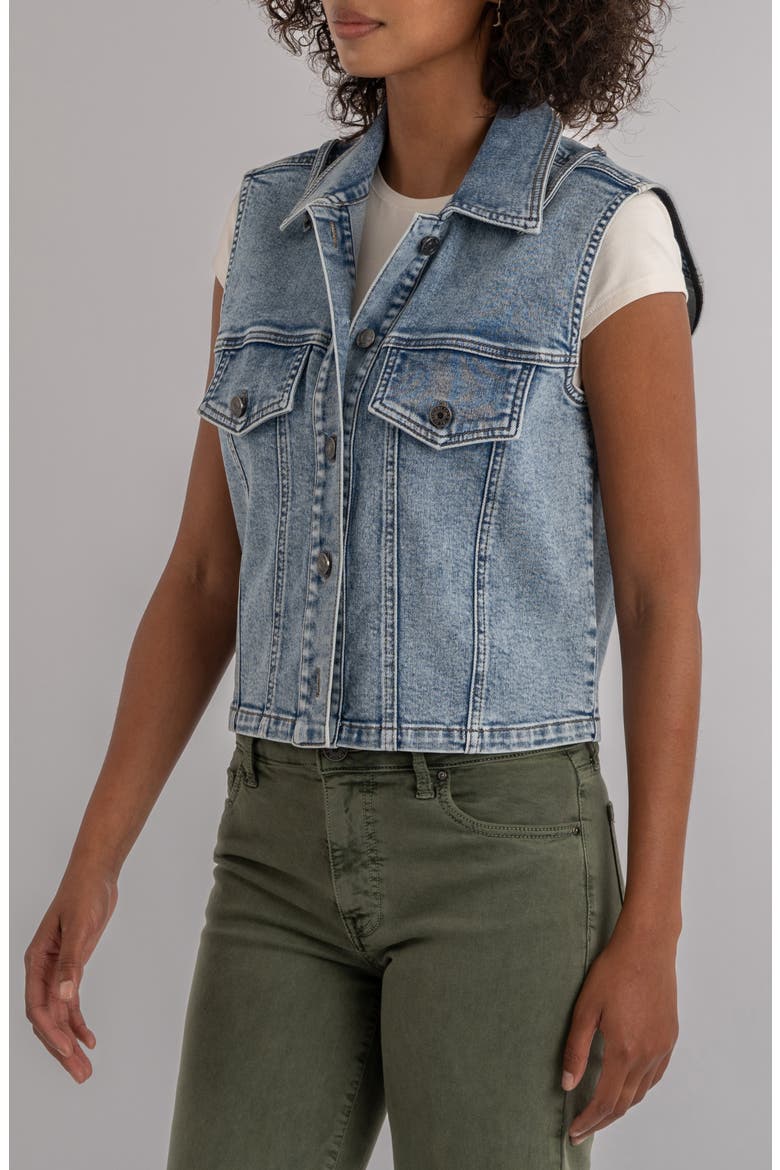 Frankie Crop Denim Vest, Alternate, color, ACTUALLY