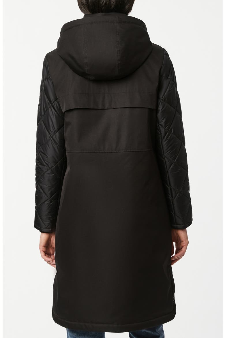 Water Resistant Parka with Removable Hood, Alternate, color, BLACK