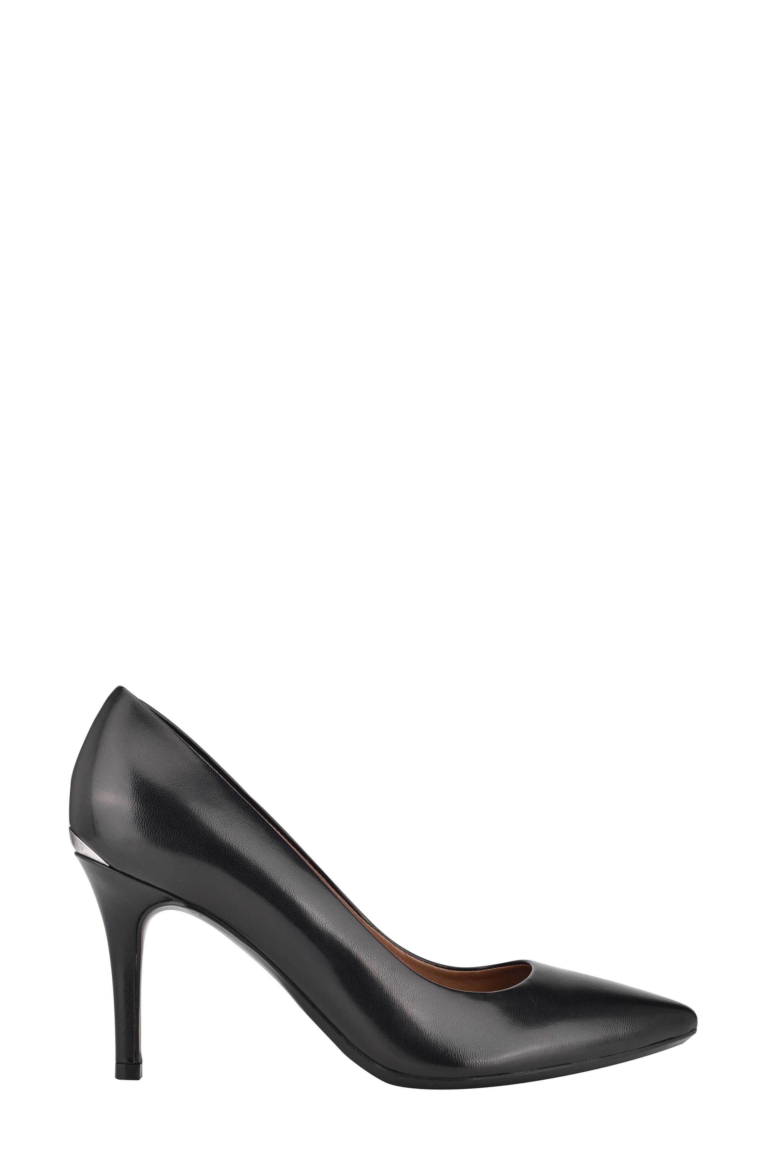 Calvin Klein Gayle Pump, Alternate, color, Black Leather