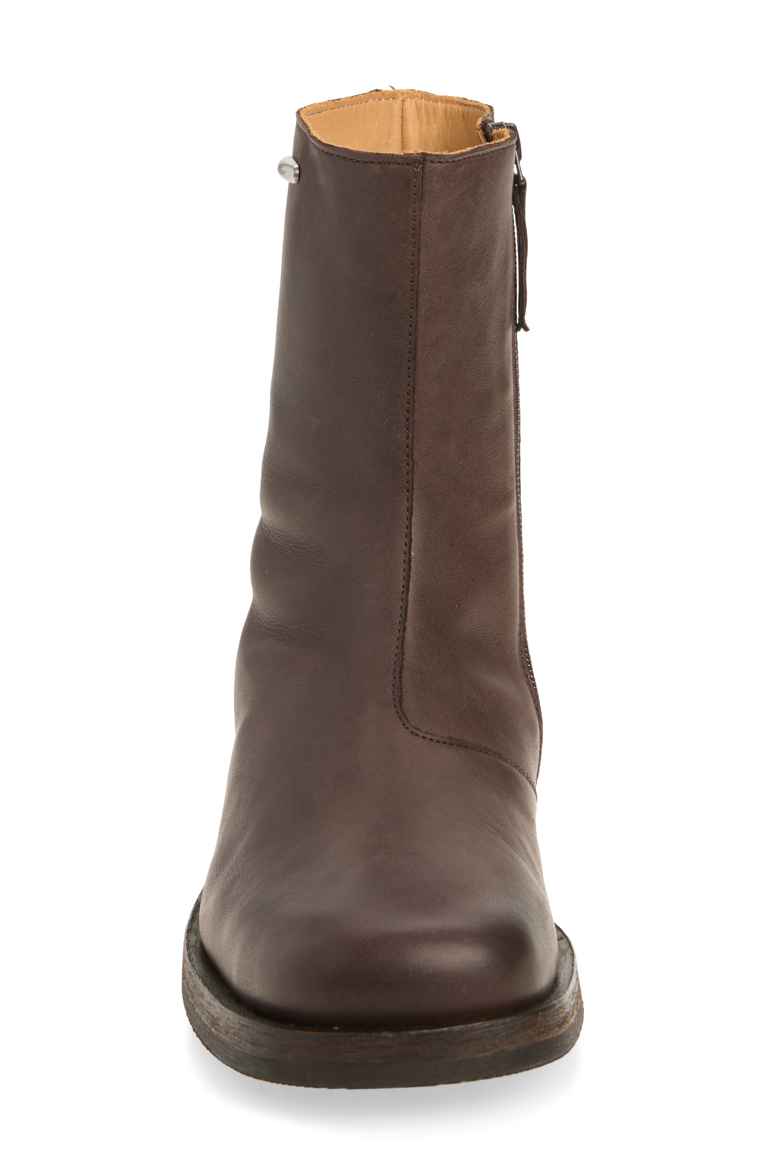 Camion Leather Boot, Alternate, color, MATTED BROWN WAXED BOVINE