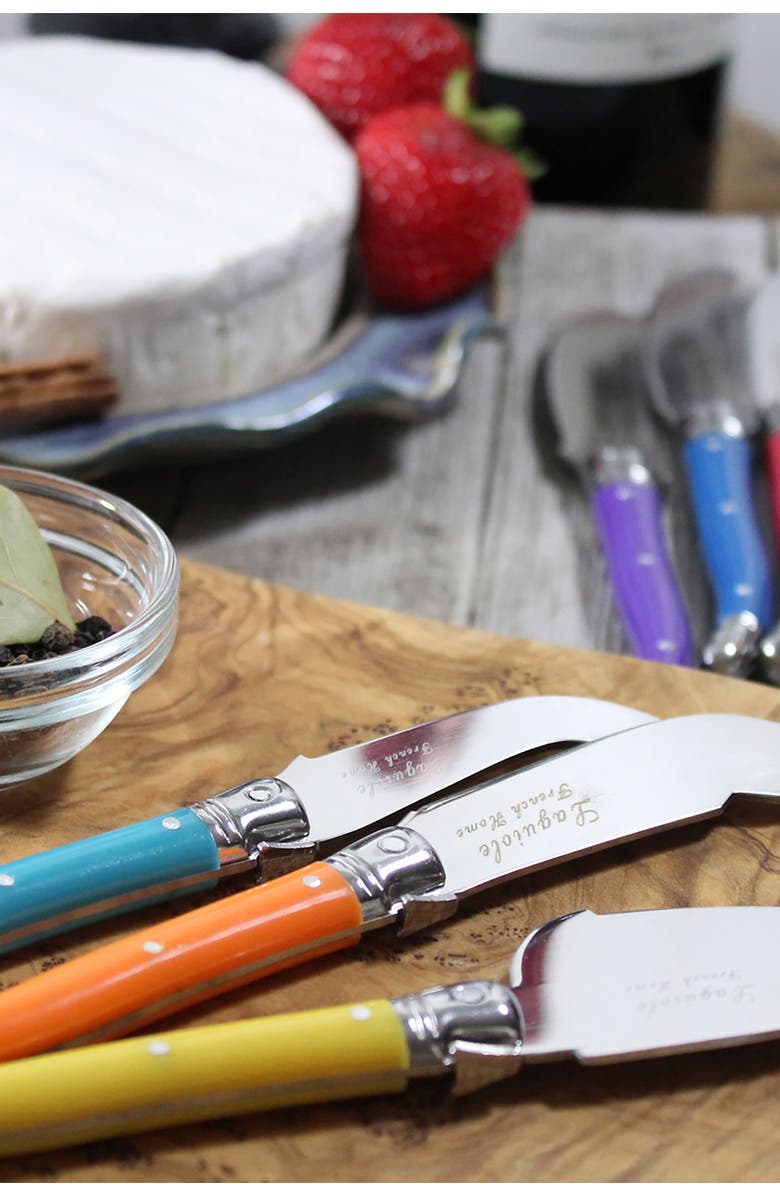 FRENCH HOME 7-Piece Laguiole Jewel Colors Cheese Knife & Spreader Set, Alternate, color, 