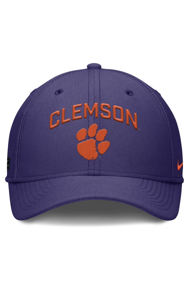 Nike Men's Nike Purple Clemson Tigers 2025 On-Field Rise Performance Flex Hat, Alternate, color, Purple