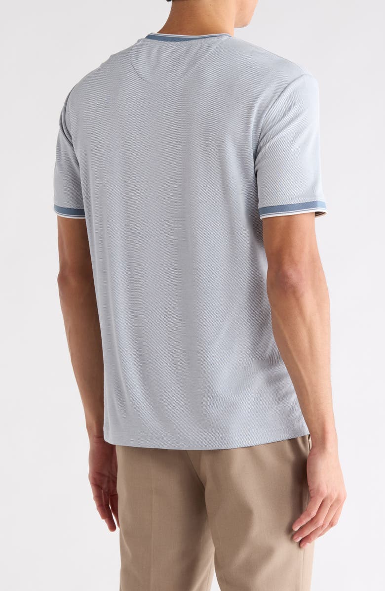 DENIM AND FLOWER Microstripe Chest Pocket T-Shirt, Alternate, color, Light Blue