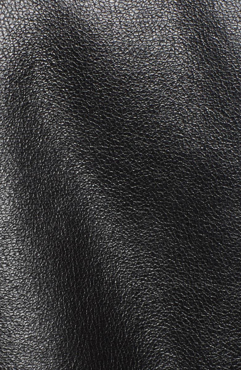 Kensie Faux Leather Moto Jacket with Faux Shearling Trim, Alternate, color,