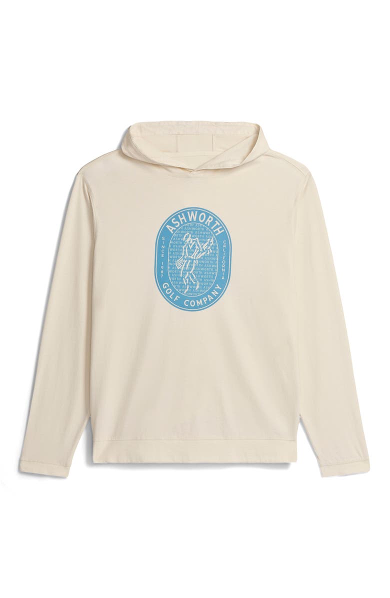 ASHWORTH GOLF Golfman Badge Hoodie, Alternate, color, Natural