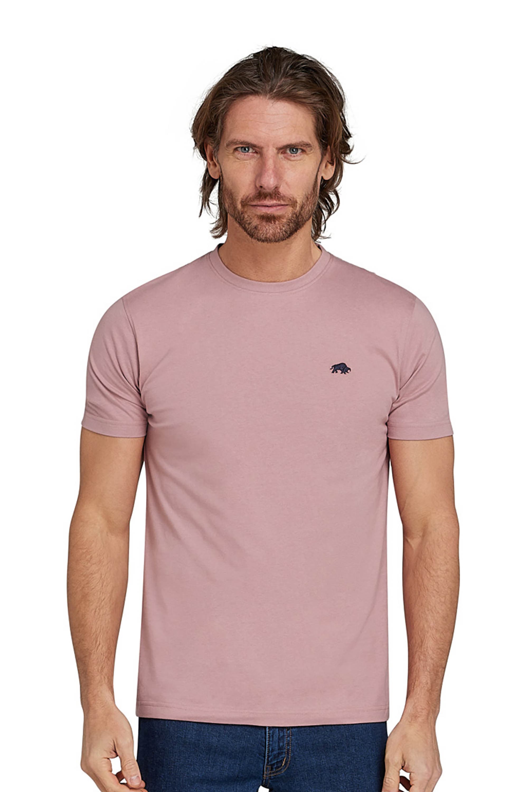 Raging Bull Classic Short Sleeve Crew Neck T-Shirt in Pink 