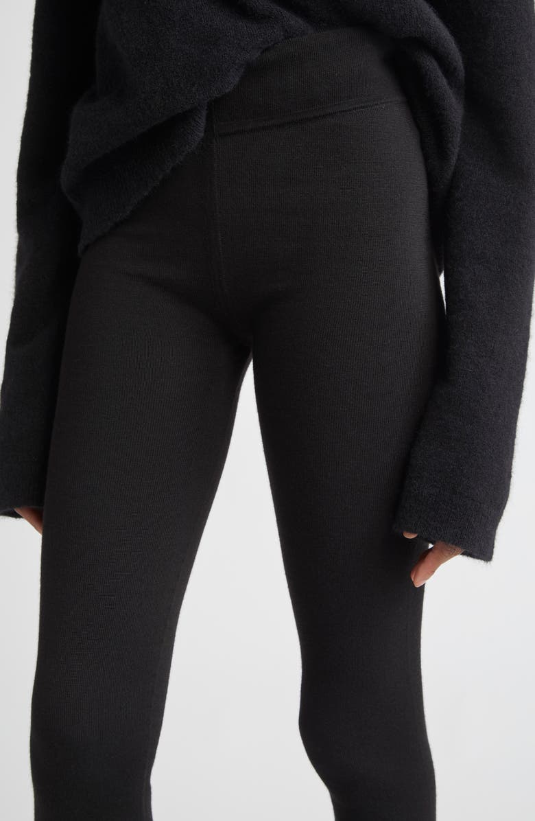 Rick Owens Wool Leggings, Alternate, color, Black