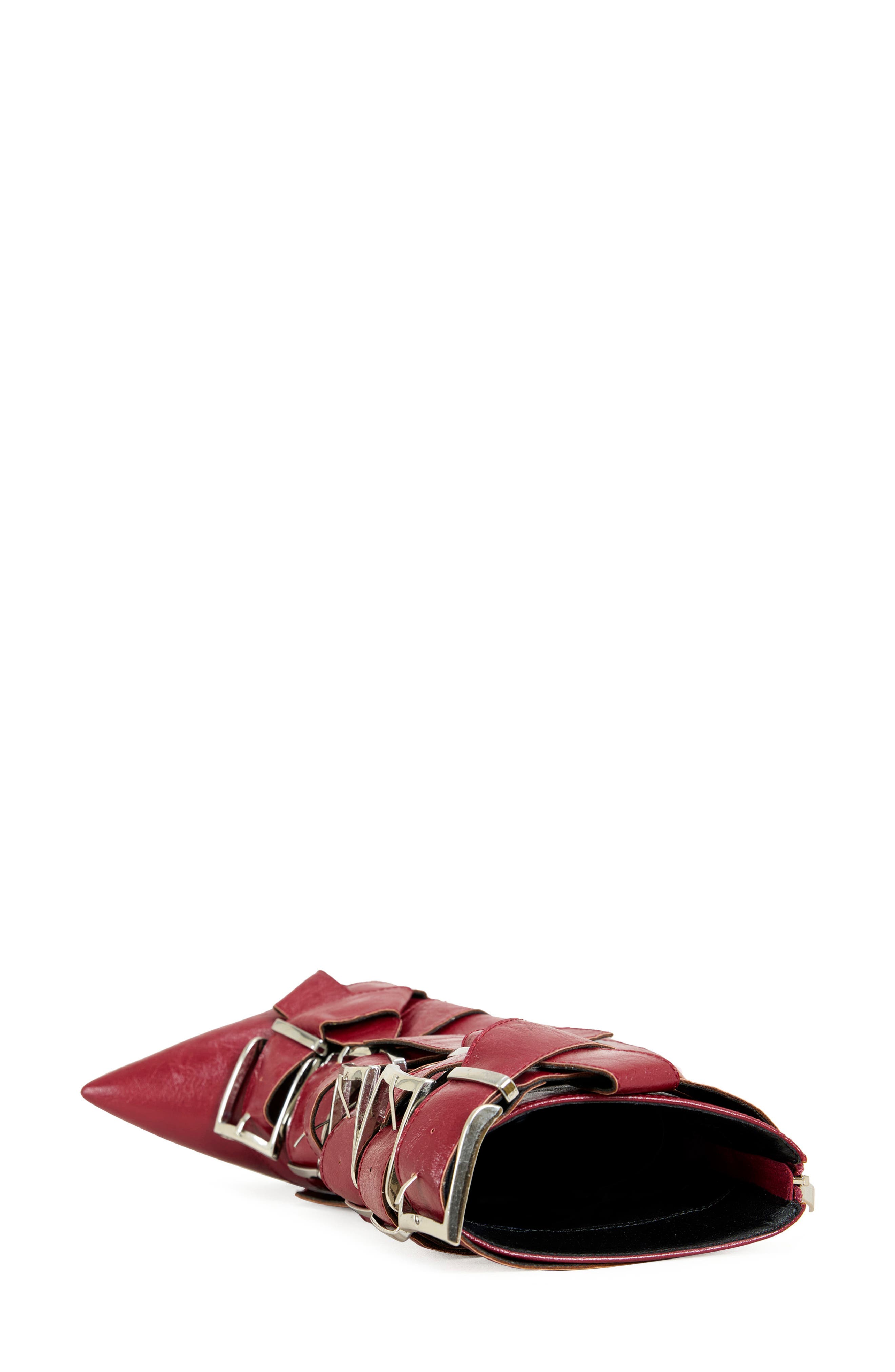 AZALEA WANG Alcetas Buckle Bootie, Alternate, color, Red