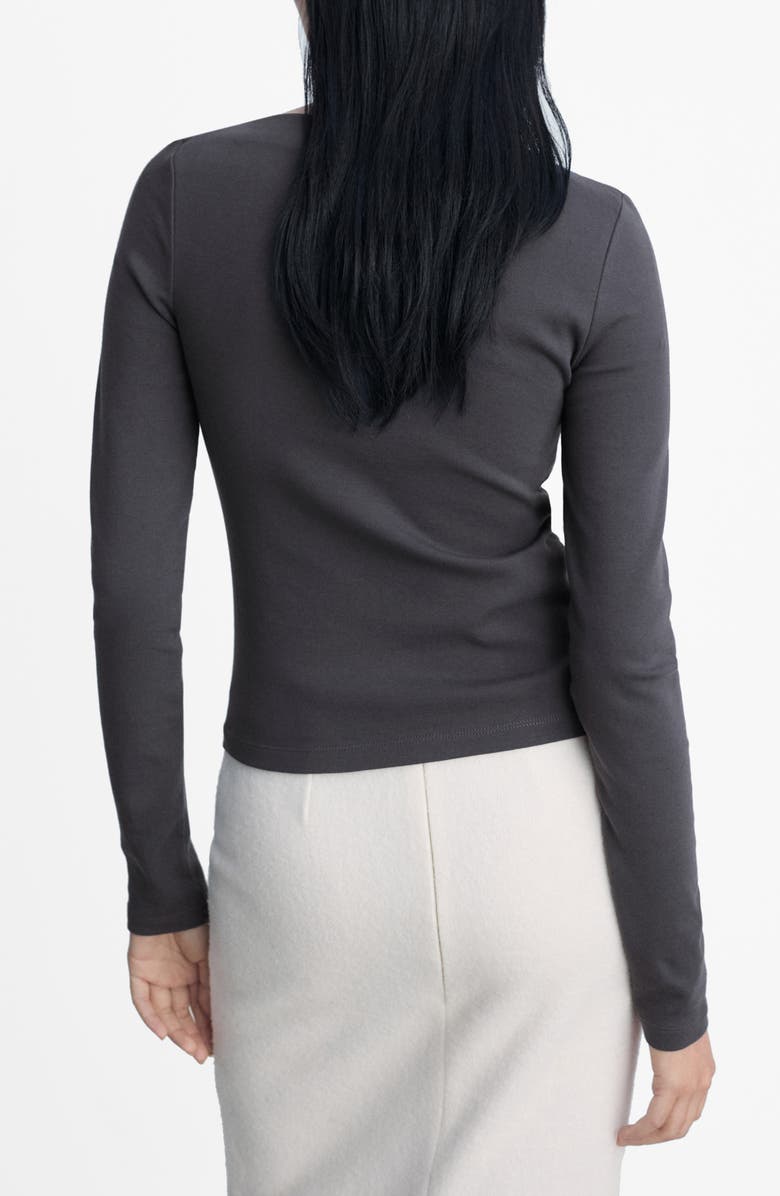 MANGO Murmi Long Sleeve Cotton Boat Neck T-Shirt, Alternate, color,