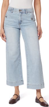 CURVE APPEAL French Riviera 27-Inch High Rise Crop Wide Leg Jeans