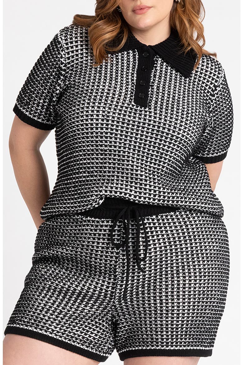 Preppy Stripe Polo, Main, color, BLACK/WHITE STRIPE