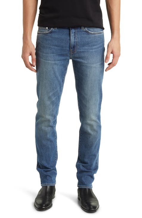 Slim Straight Leg Organic Cotton Jeans (Vintage Blue)