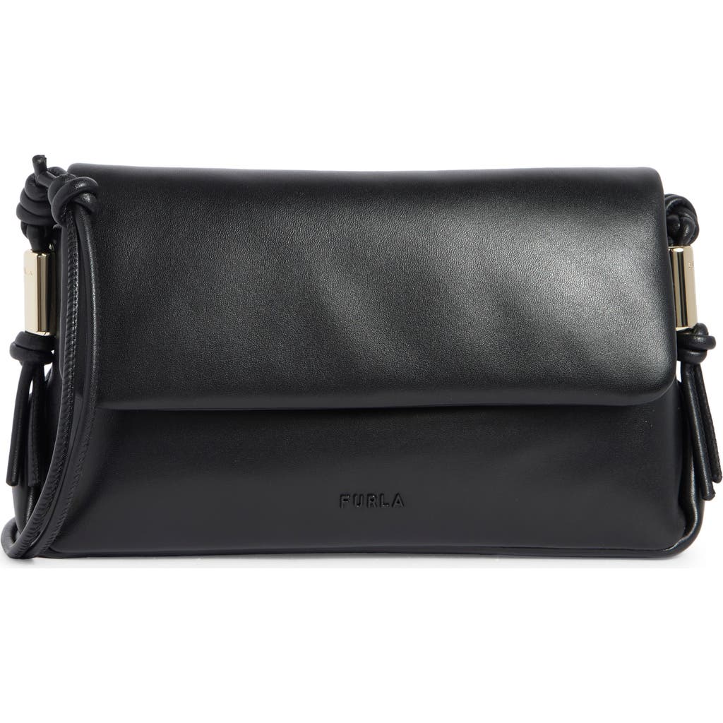 Furla Elettra Leather Crossbody Bag In Black