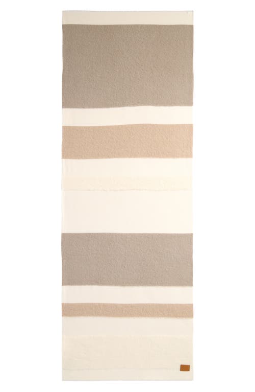 Vince Stripe Scarf In Neutral