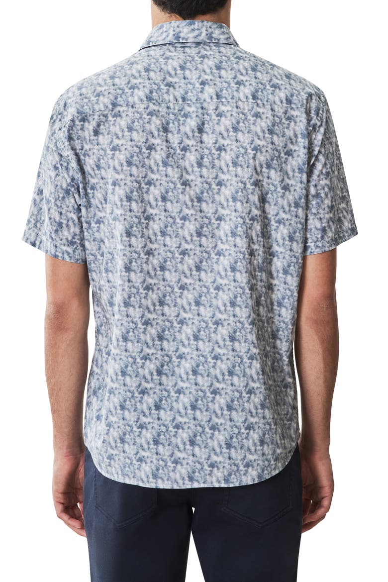 McCann Short Sleeve Woven Button-Up Shirt, Alternate, color, TEAL