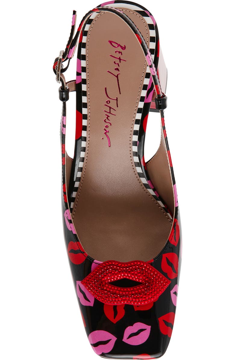 Betsey Johnson Ashhley Slingback Pump, Alternate, color, Multi Lips
