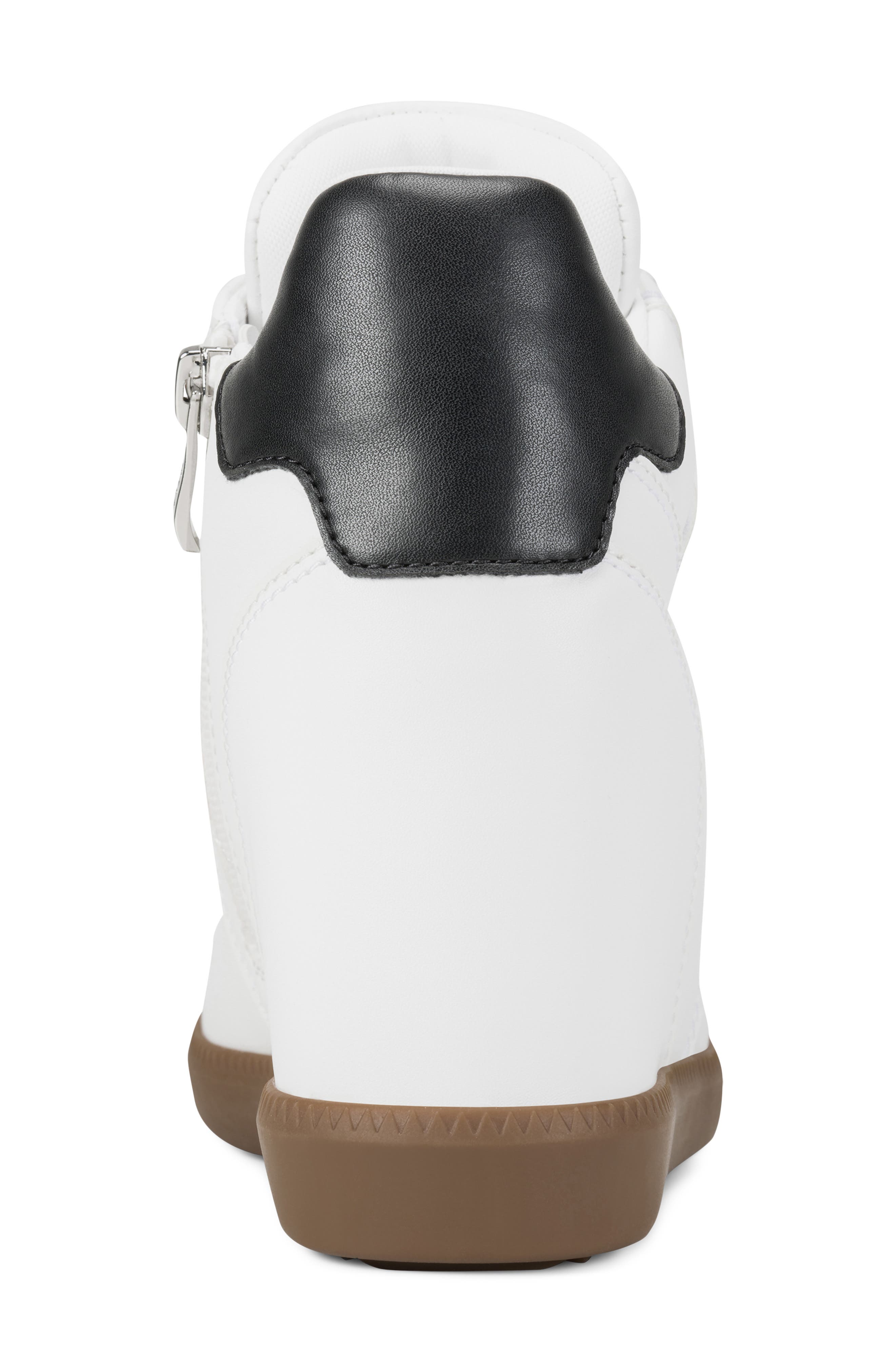 Sereina Hidden Wedge Sneaker, Alternate, color, WHT/ BLK