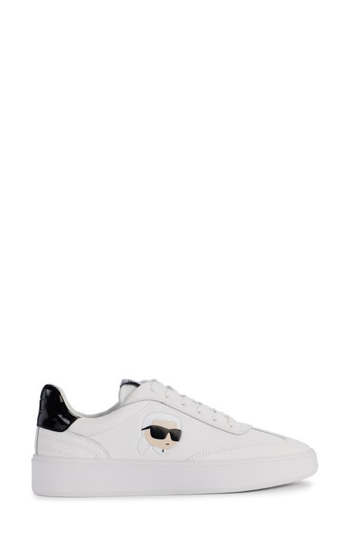 Karl Lagerfeld Sumava Logo Appliqué Sneaker In Bright White/black
