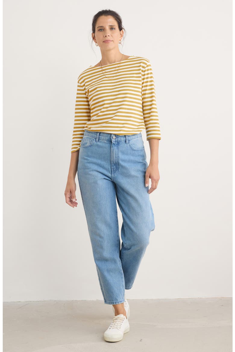 Towan Barrel Leg Organic Cotton Jeans, Alternate, color, LIGHT WASH HIGH TWIST