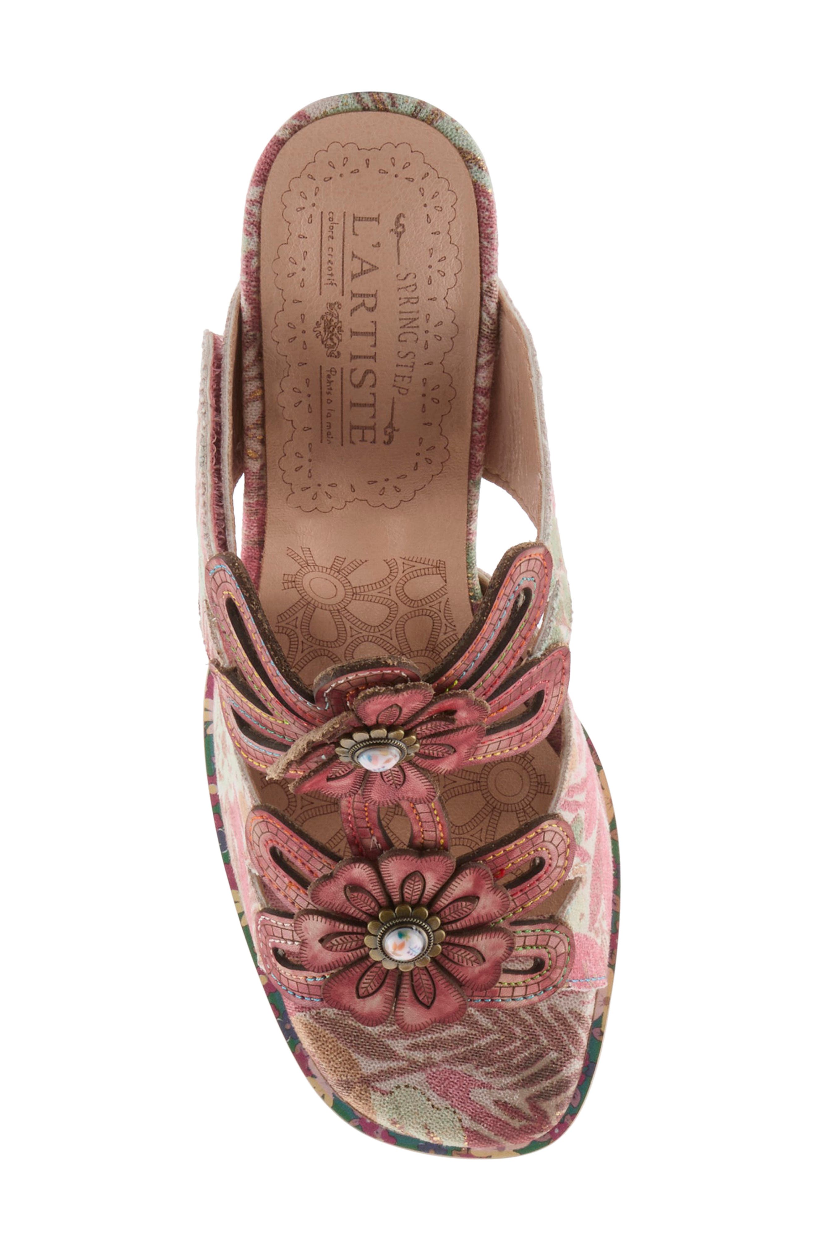 Alania Garden Floral Sandal, Alternate, color, RED MULTI