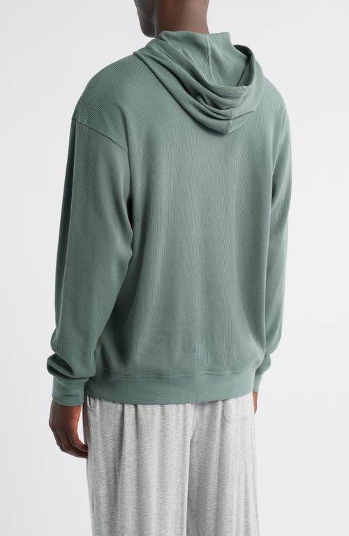 Nordstrom Cotton Blend Thermal Hoodie In Green