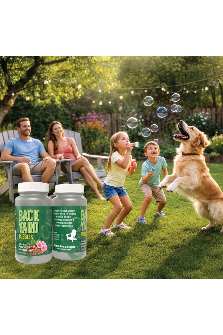 Back Yard Bubbles Botanical Oils 2 Pack, 4oz Bottles, Alternate, color, Green