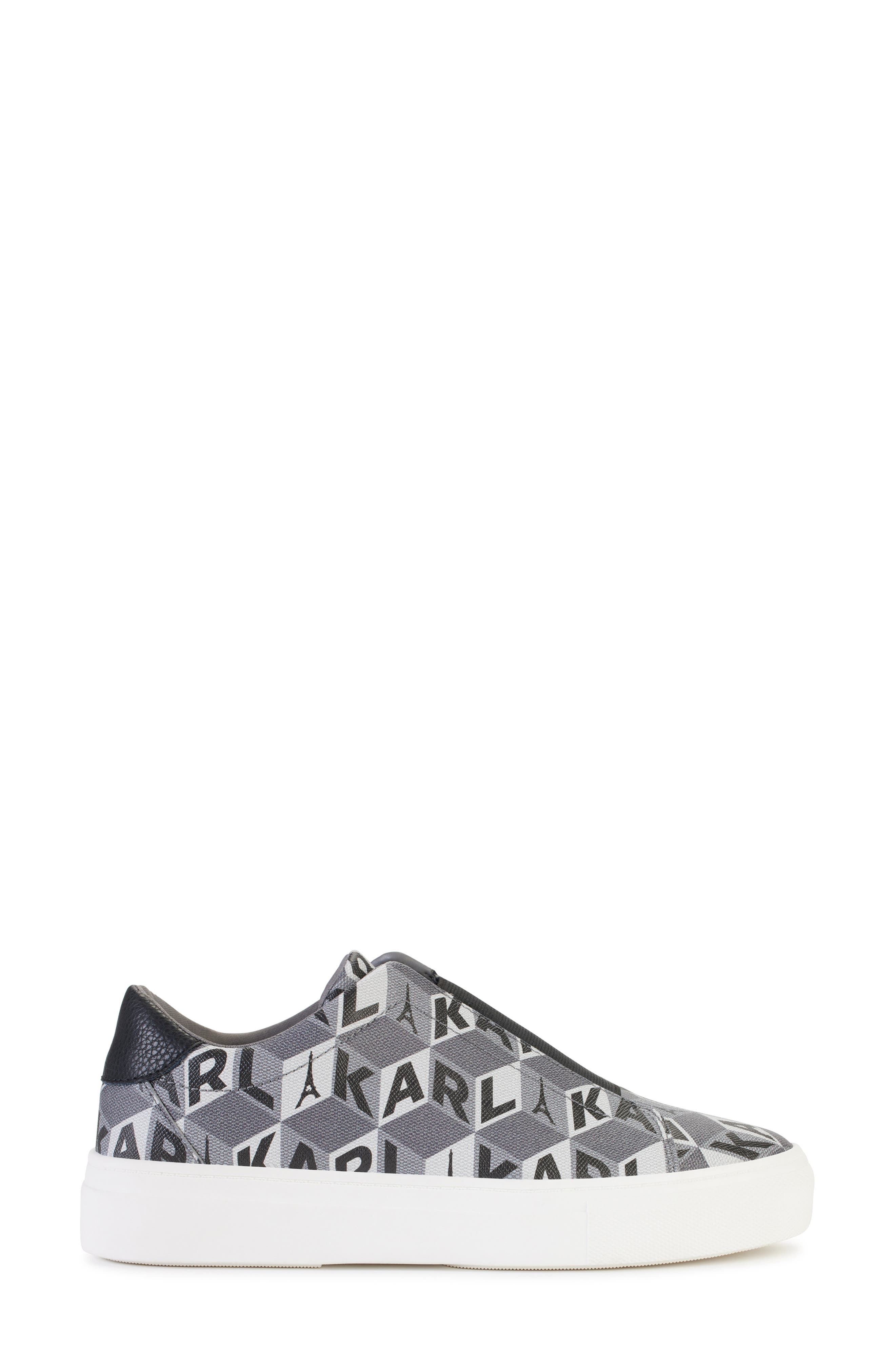 KARL LAGERFELD PARIS Cassanda Logo Print Slip-On Sneaker, Alternate, color, Mu5 - Multi/Black