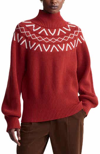 Varley Marcie Fair Isle Mock Neck Sweater