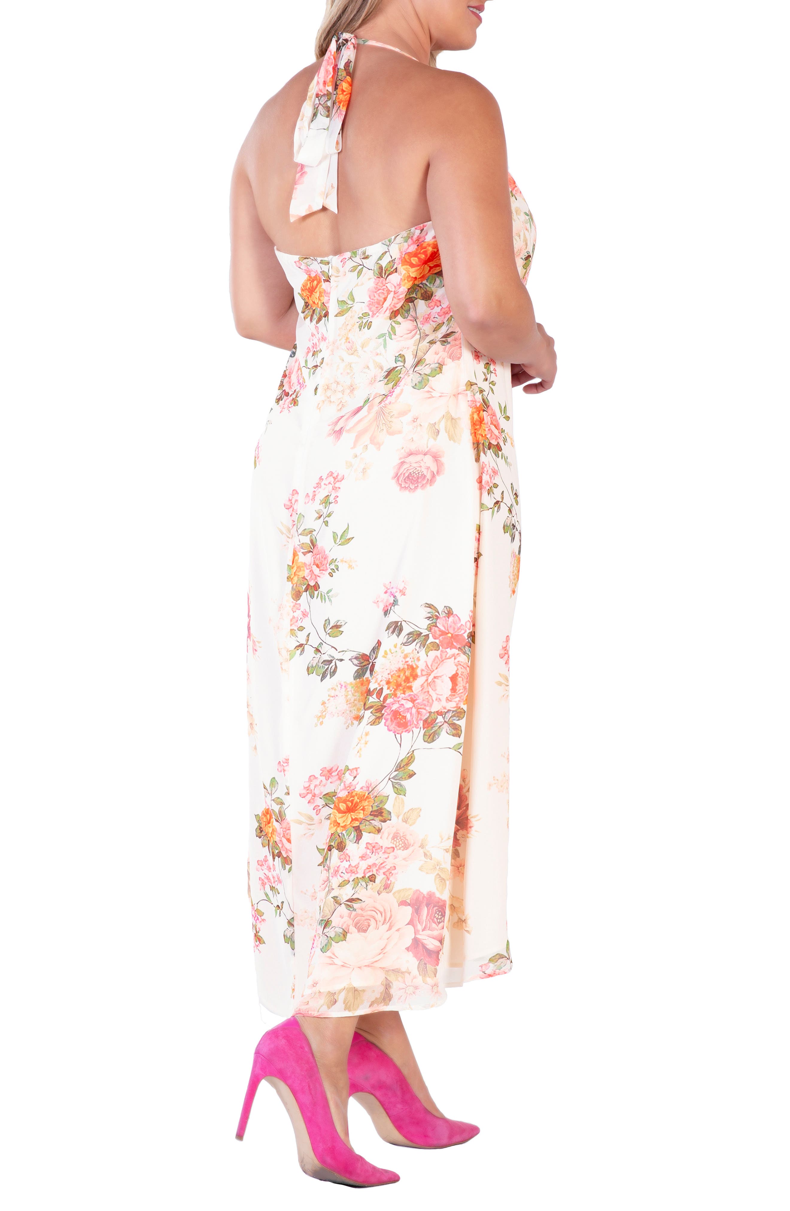 Floral Halter Maxi Dress - image 2