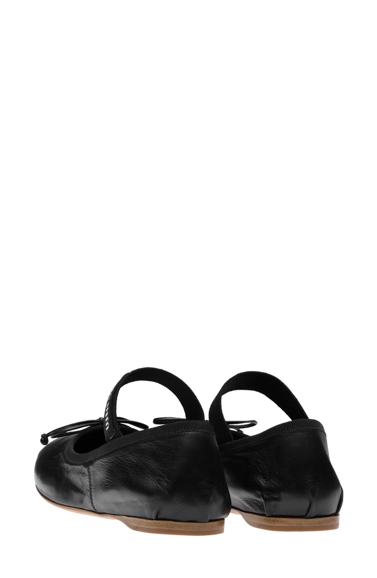 Miu Miu Logo Band Ballet Flat, Alternate, color, 