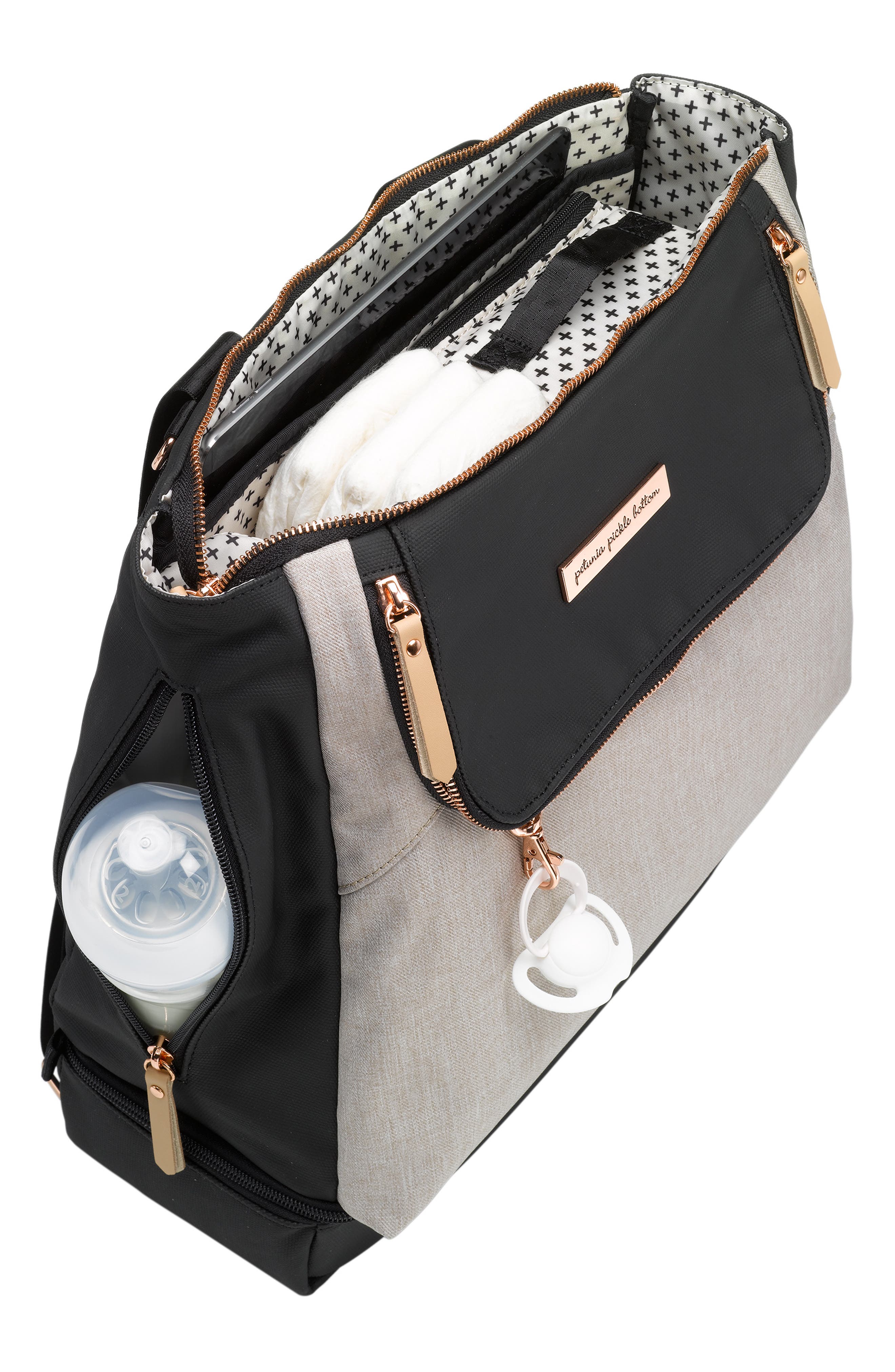 Petunia Pickle Bottom Pivot Diaper Backpack, Alternate, color, Sand/Black