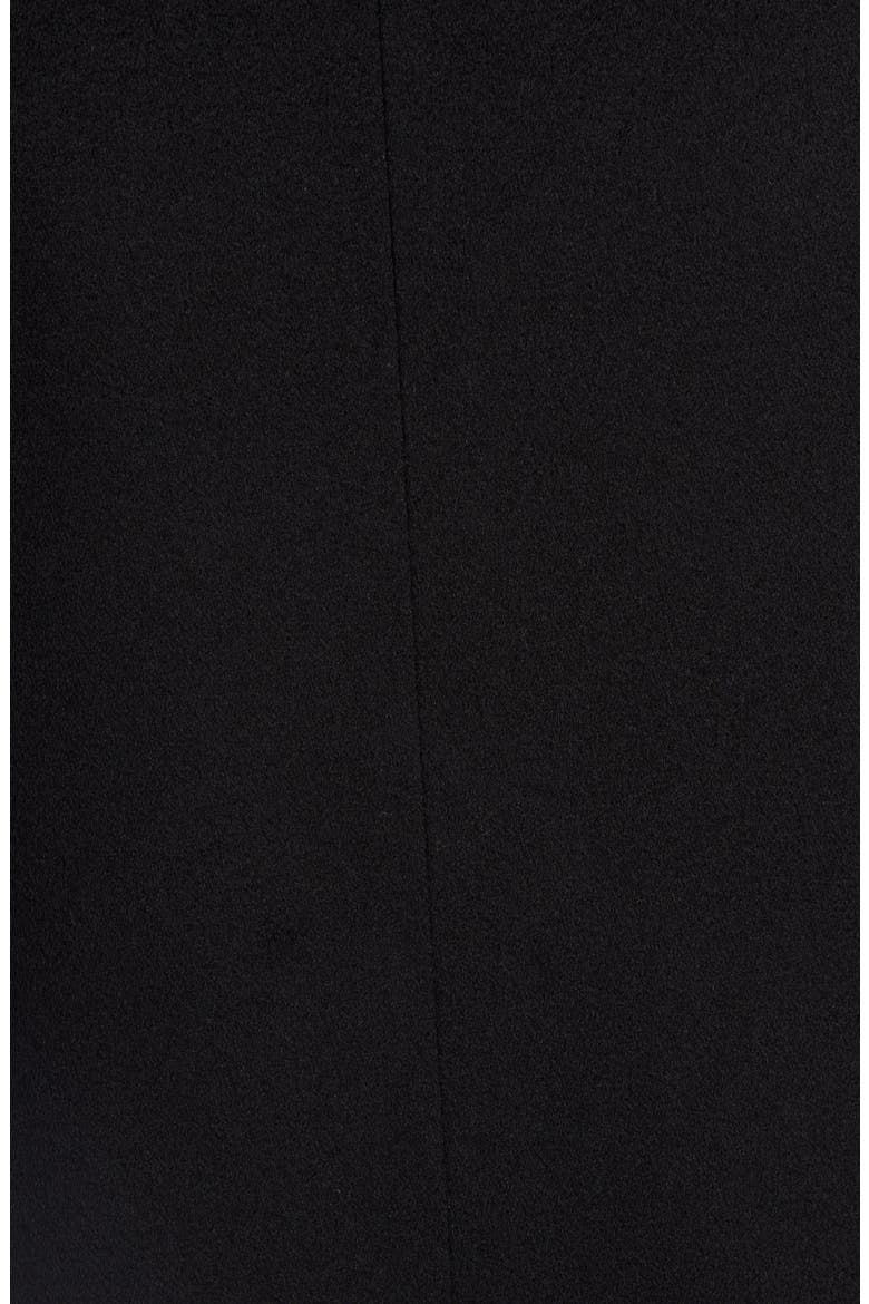 Notch Collar Long Wool Coat, Alternate, color, BLACK