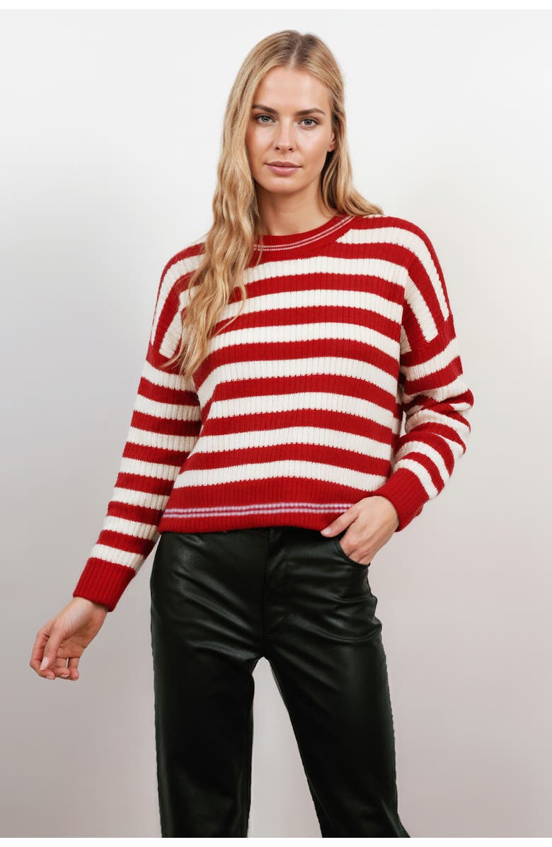Central Park West Crewneck Sweater, Main, color, Red