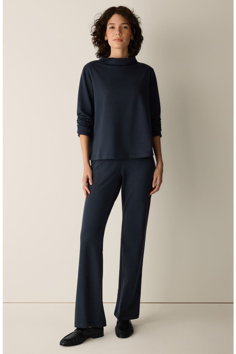 Funnel Neck Long Sleeve Top, Alternate, color, MARITIME