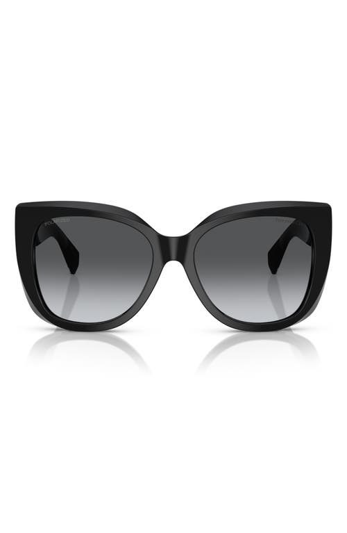 Tiffany & Co . 55mm Polarized Gradient Square Sunglasses In Black